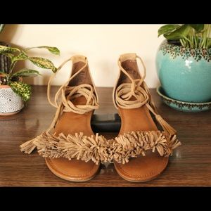 Sandal with Ankle Wrap